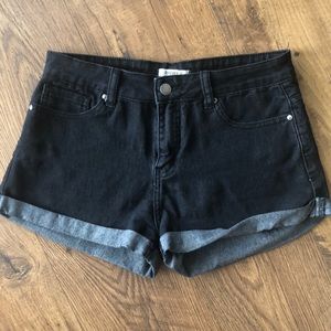 Black Jean Shorts